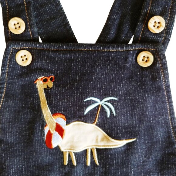 Pekkle Dinosaur Shortalls 24 Months - Picture 6 of 7